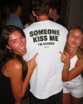 SOMEONE KISS ME (I'M SCARED) box tee, worn