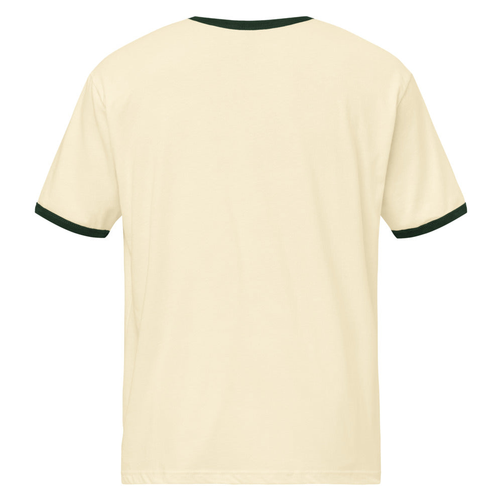 I LOVE CORNY PICK UP LINES ringer, natural / forest green